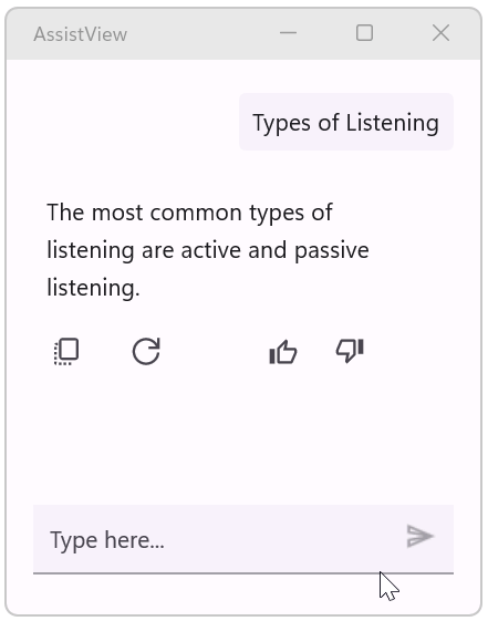 .NET MAUI AssistView edit AI request 